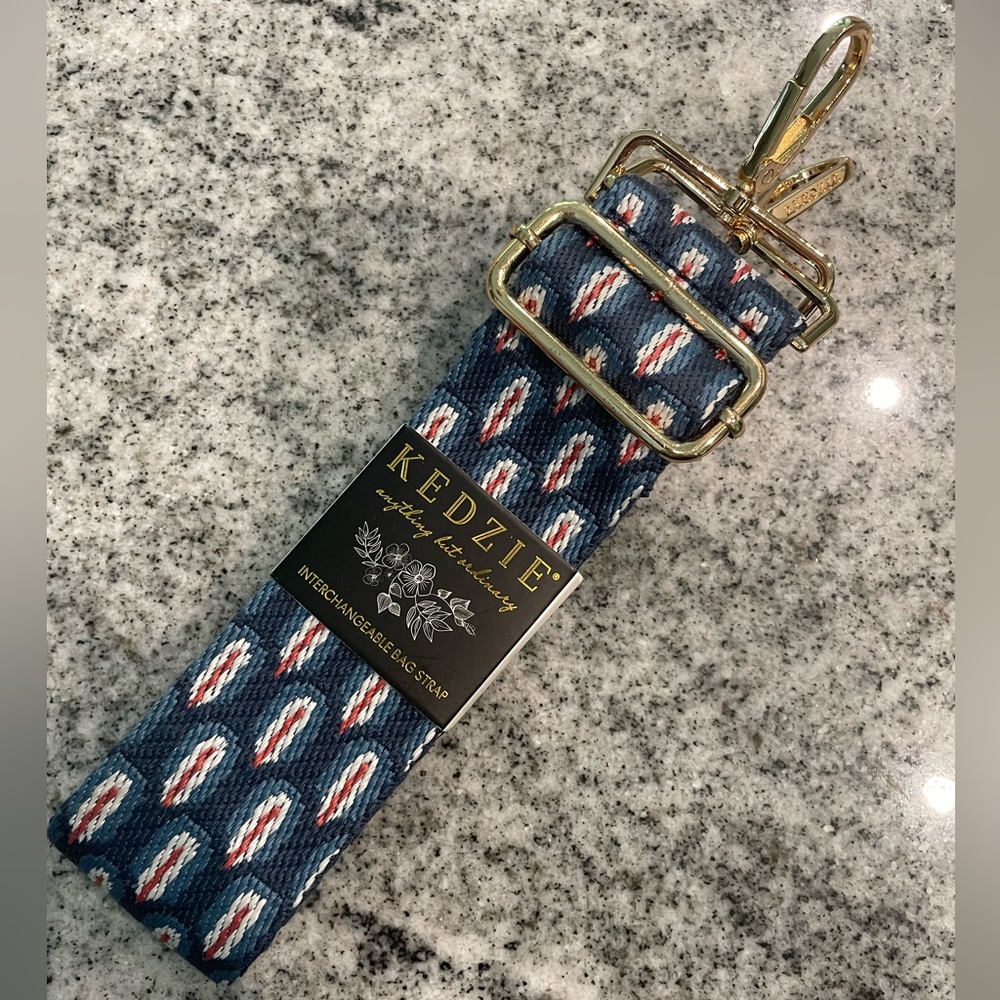 Kedzie. Interchangeable Bag/Guitar Strap. Wildflower Collection, Hampton Print.